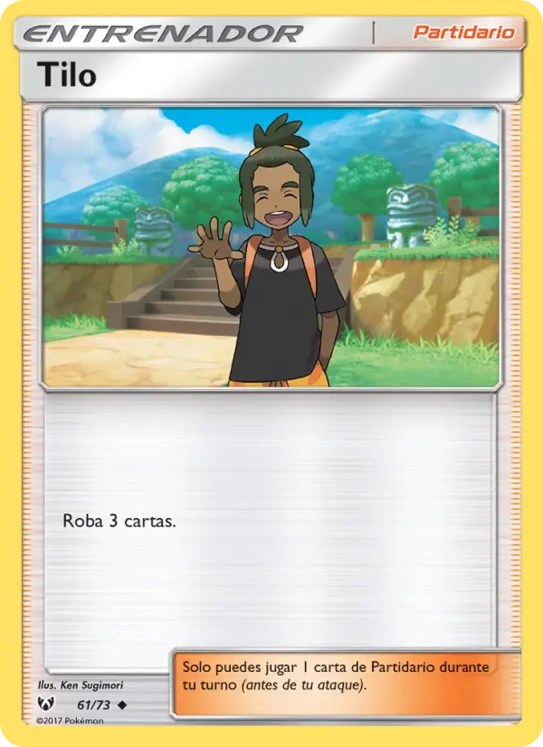 Hau Uncommon Pokemon card #61 from Shining Legends