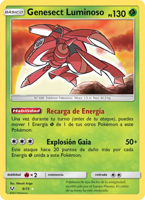 Shining Genesect Ultra Rare Pokemon card #9 from Shining Legends