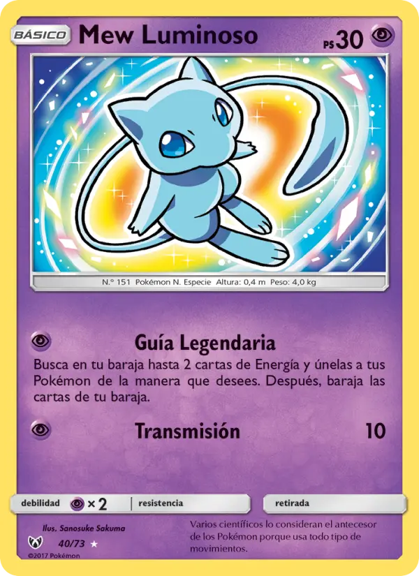 Shining Mew Ultra Rare Pokemon card #40 from Shining Legends