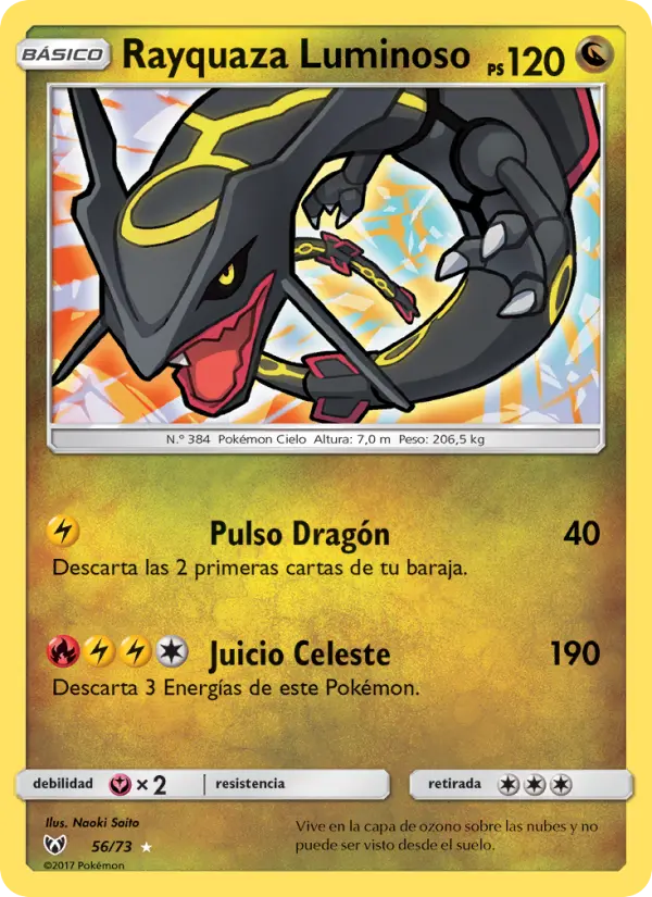 Shining Rayquaza Ultra Rare Pokemon card #56 from Shining Legends