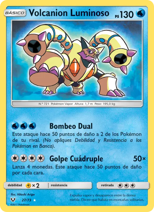 Shining Volcanion Ultra Rare Pokemon card #27 from Shining Legends