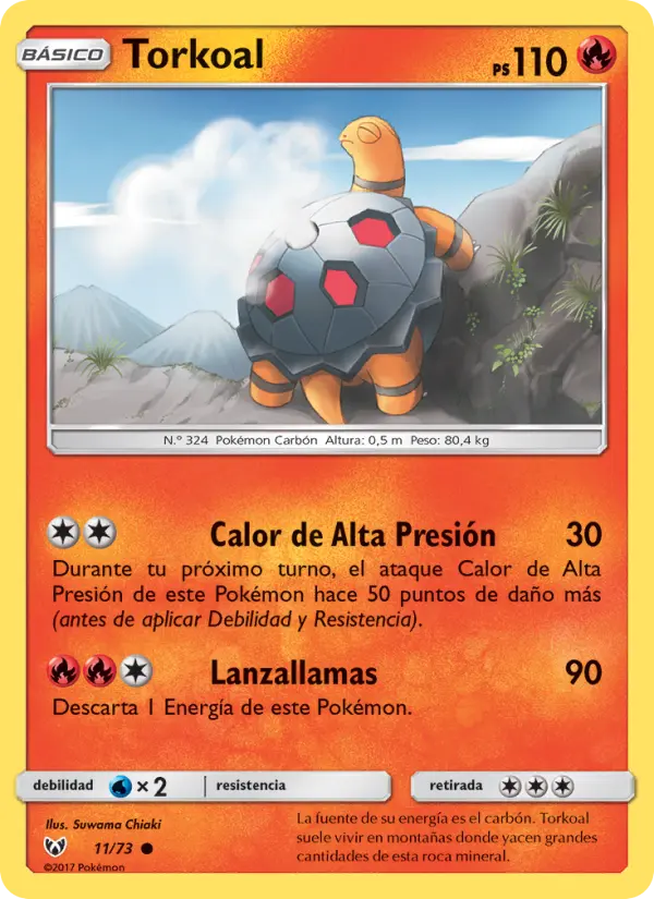 Torkoal Common Pokemon card #11 from Shining Legends