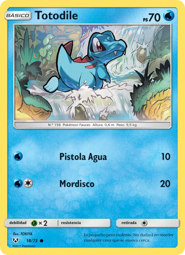 Totodile Common Pokemon card #18 from Shining Legends