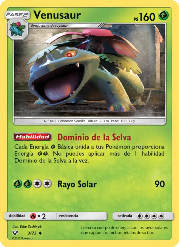 Venusaur Uncommon Pokemon card #3 from Shining Legends