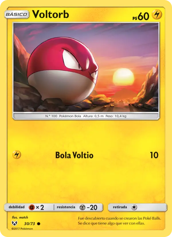 Voltorb Common Pokemon card #30 from Shining Legends