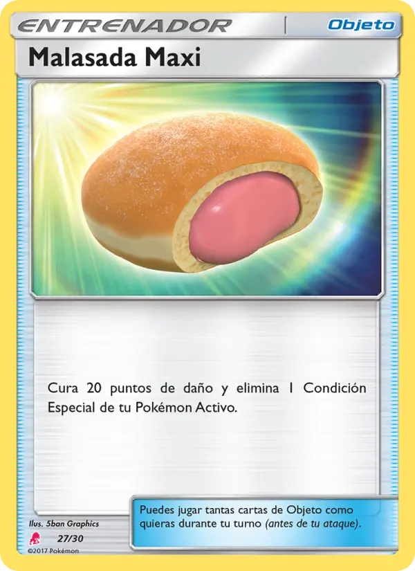 Big Malasada Uncommon Pokemon card #27 from SM trainer Kit (Lycanroc)