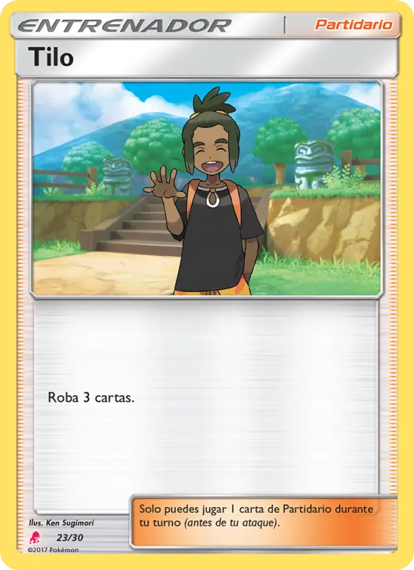 Hau Uncommon Pokemon card #23 from SM trainer Kit (Lycanroc)