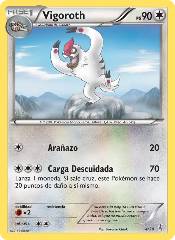 Vigoroth Uncommon Pokemon card #4 from XY trainer Kit (Bisharp)