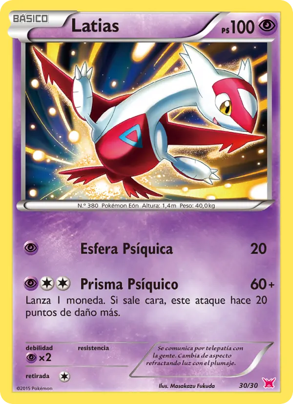 Latias None Pokemon card #30 from XY trainer Kit (Latias)