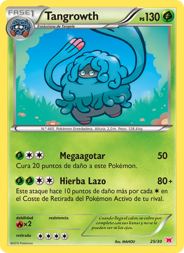 Tangrowth Rare Pokemon card #25 from XY trainer Kit (Latias)
