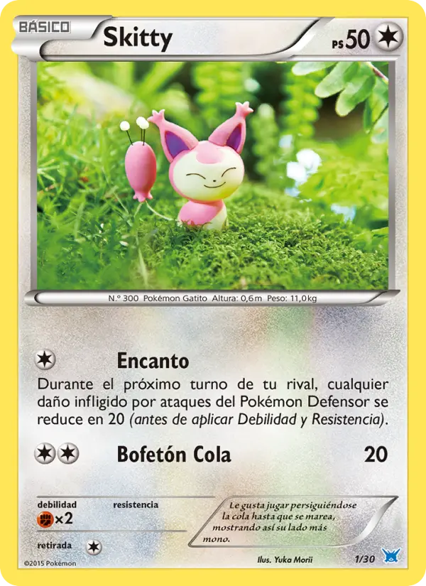Skitty Common Pokemon card #1 from XY trainer Kit (Latios)