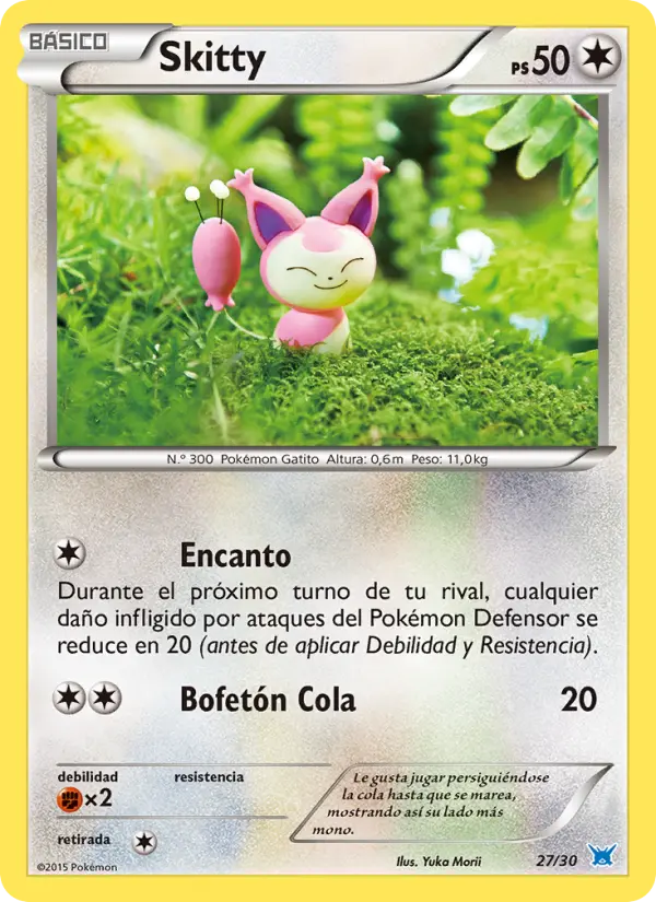 Skitty Common Pokemon card #27 from XY trainer Kit (Latios)