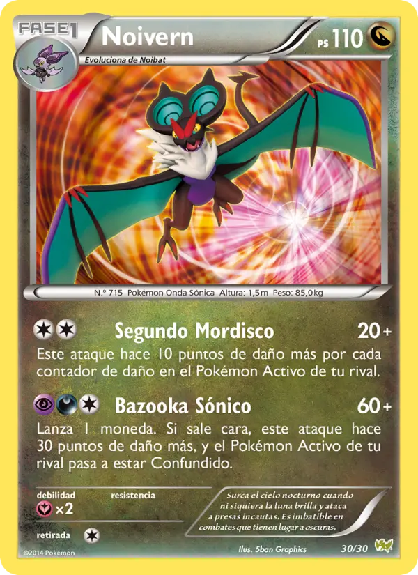 Noivern None Pokemon card #30 from XY trainer Kit (Noivern)