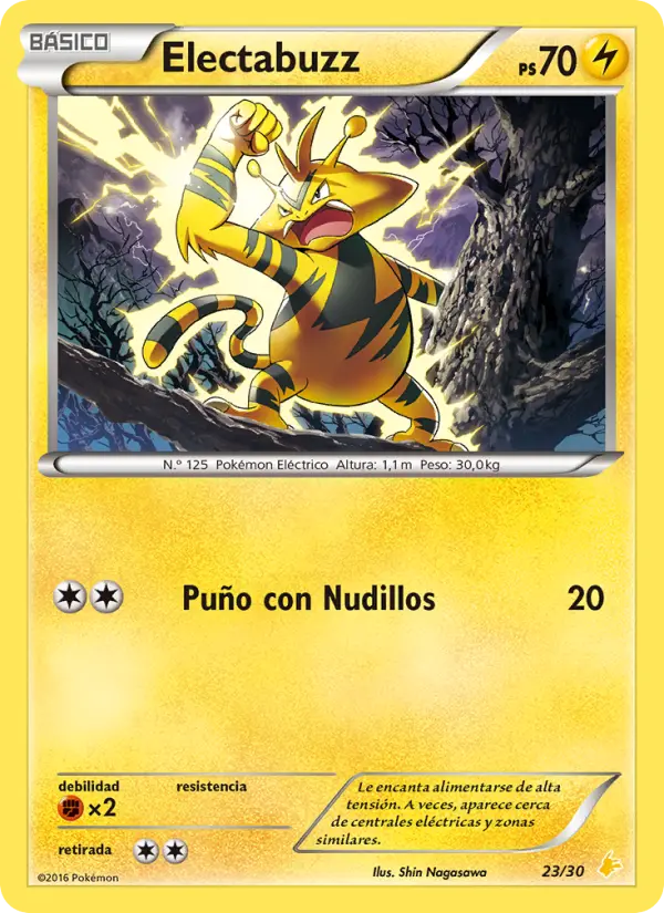 Electabuzz Common Pokemon card #23 from XY trainer Kit (Pikachu Libre)