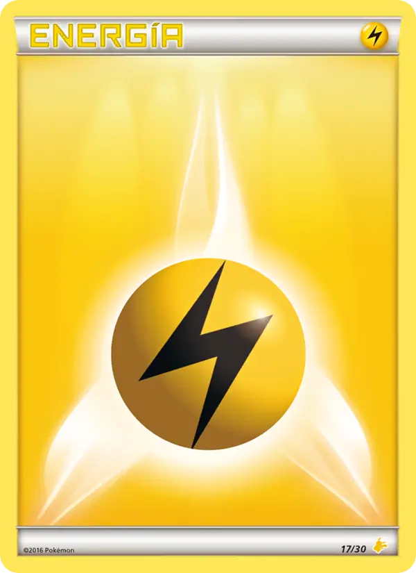 Lightning Energy Common Pokemon card #17 from XY trainer Kit (Pikachu Libre)