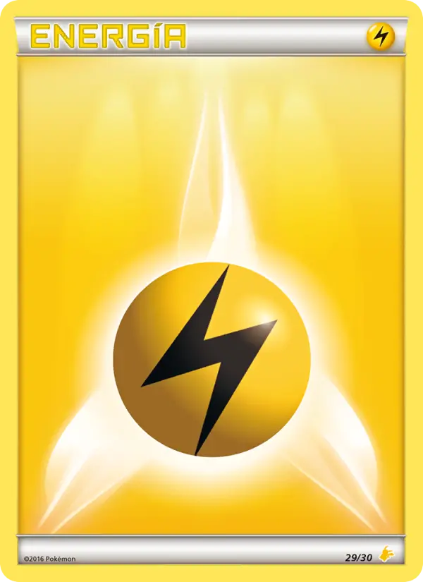 Lightning Energy Common Pokemon card #29 from XY trainer Kit (Pikachu Libre)