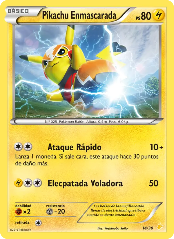 Pikachu Libre None Pokemon card #14 from XY trainer Kit (Pikachu Libre)
