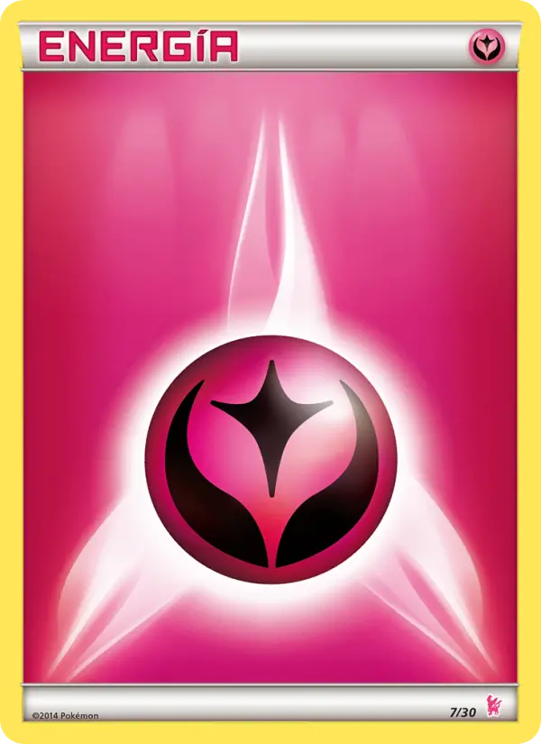 Fairy Energy Common Pokemon card #7 from XY trainer Kit (Sylveon)