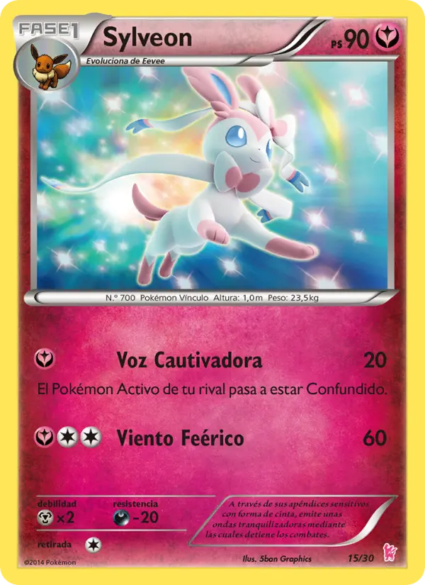 Sylveon None Pokemon card #15 from XY trainer Kit (Sylveon)