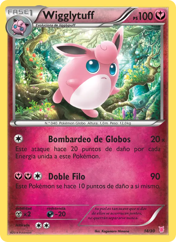 Wigglytuff Rare Pokemon card #14 from XY trainer Kit (Wigglytuff)