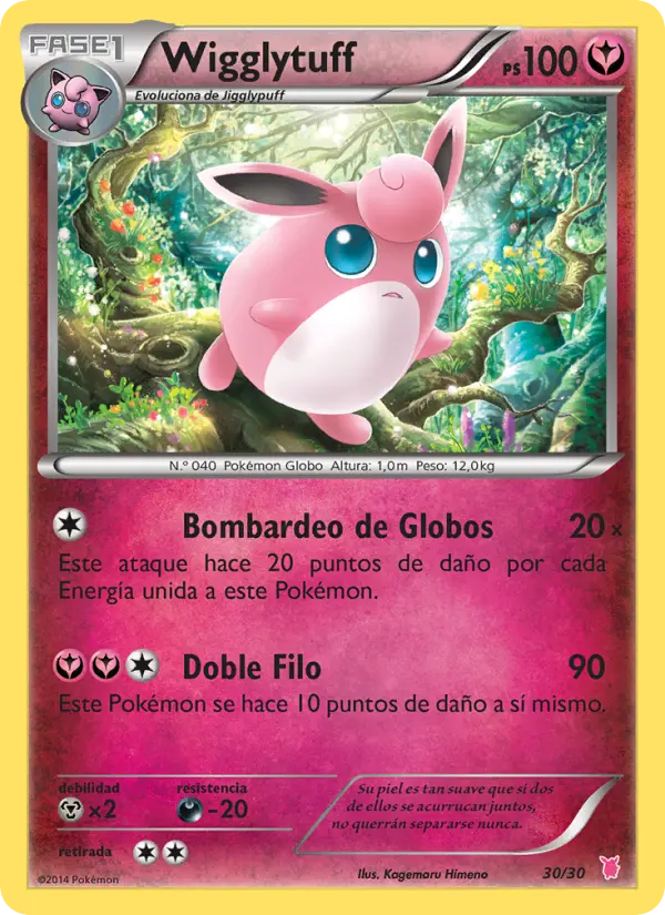 Wigglytuff Rare Pokemon card #30 from XY trainer Kit (Wigglytuff)